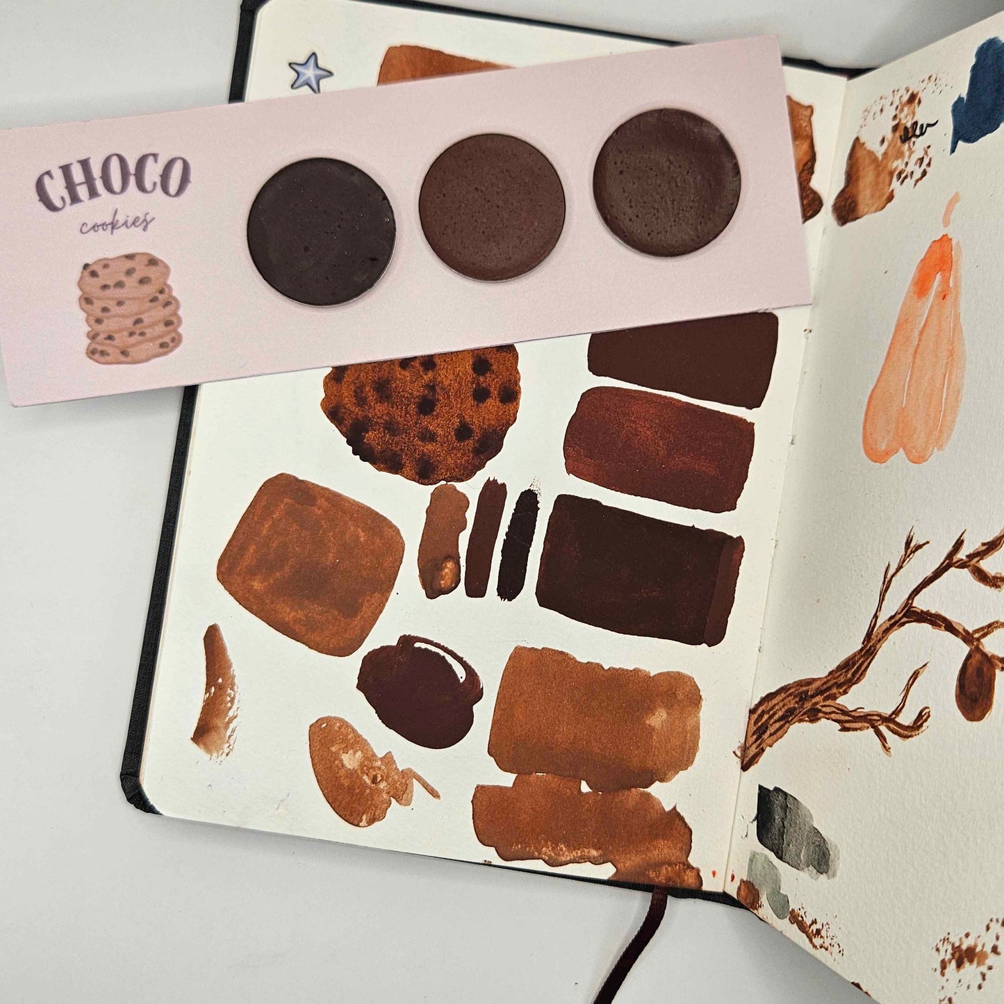 SET DE 3 AQUARELLES - SET CHOCO COOKIE