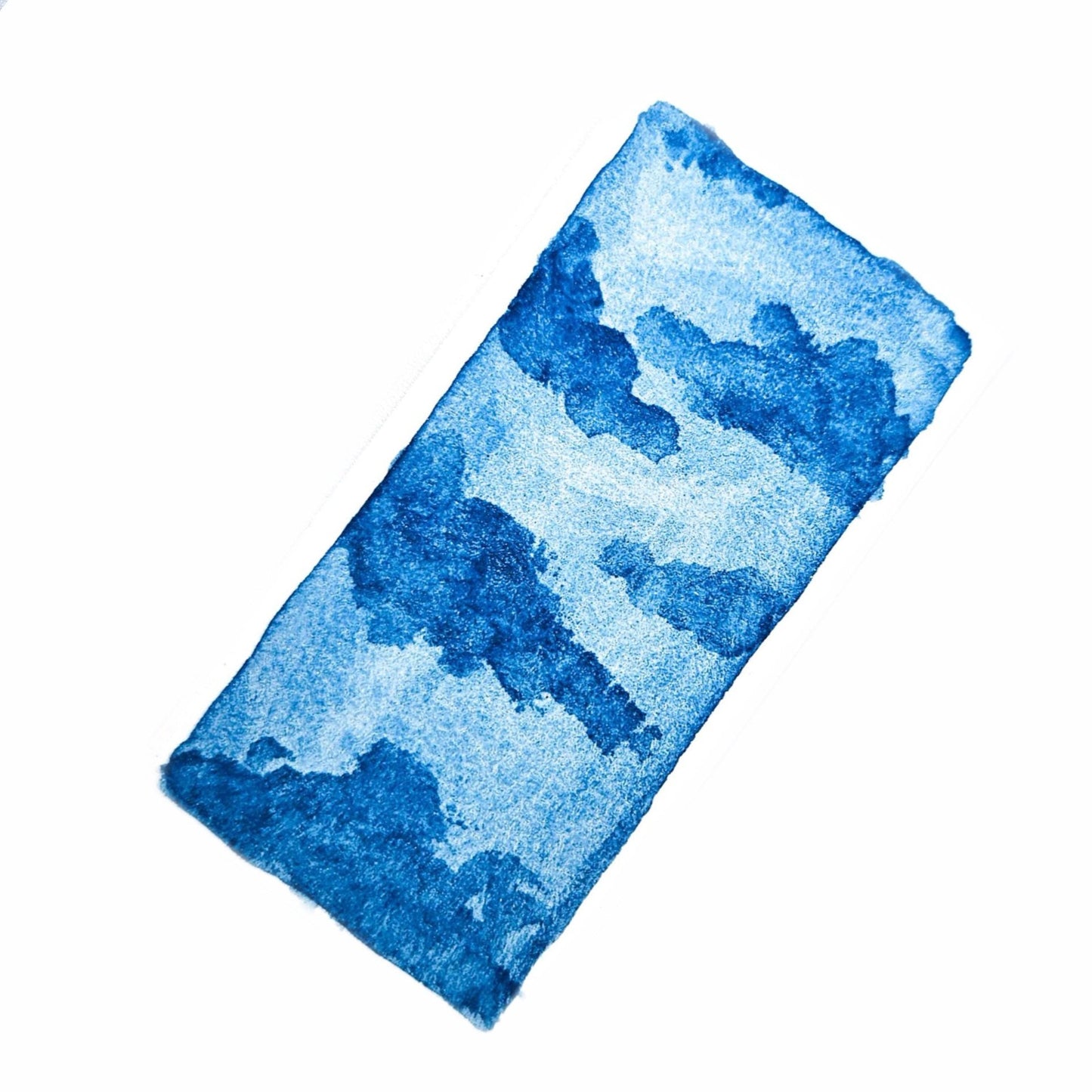 Aquarelle artisanale - BLEU CARAIBES